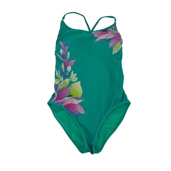 Athleta Swim Athleta Bathing Suit One Piece Size Xs Green Floral